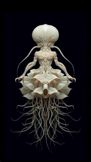 A white, human-like figure with a smooth, organic body.