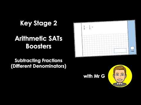 Year 6 SATs Maths Quick Fire Practice | Subtracting Fractions - Different Denominators