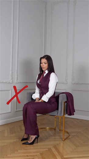 Alexandra Dobre on Instagram: "Suit Manners - The Office Code. • Leaving the jacket on the chair vs. keeping it on, unbuttoning before sitting. • Reaching out for documents vs. waiting to have them handed to you. • Drinking straight from the bottle vs. asking for a glass and pouring. • Doing makeup in public vs. stepping into the restroom. Detalhes que moldam a presença 👌🏻 #mulher #mujer #estilo #parati"