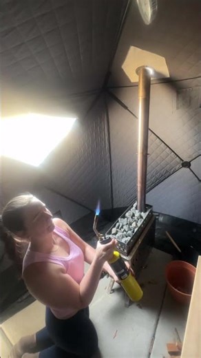 Nap time sauna: 10 quiet minutes. Fire crackles, löyly rises, you reset.