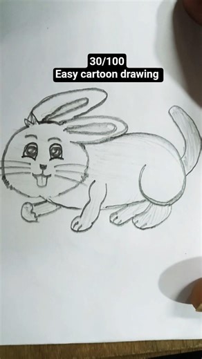 easy cartoon drawing with pencil for beginners (30/100) #easydrawing #drawing #cartoon