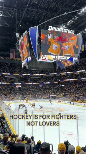 Who doesn’t love a good hockey game full of fights?! #hockey #nashville #predators #edmonton #oilers