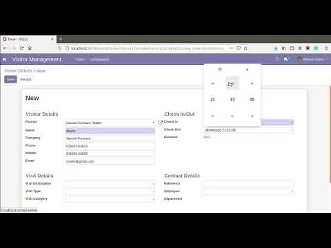Visitor Management System Odoo