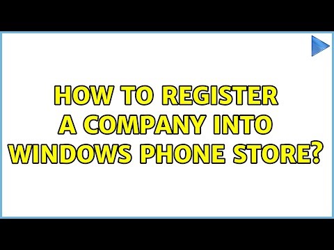 How to register a company into Windows Phone store?