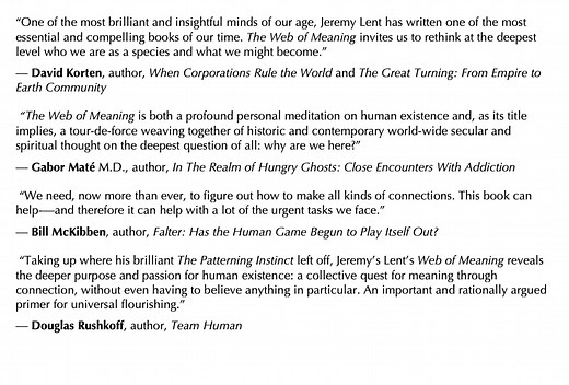 The Web of Meaning: Integrating Science and Traditional Wisdom to Find Our Place In the Universe