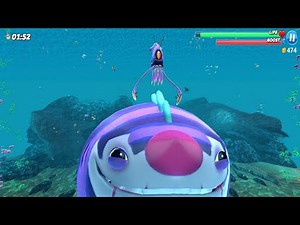 NEW CLOWNCY VS COLOSSAL SQUID BOSS 2024 - Hungry Shark World