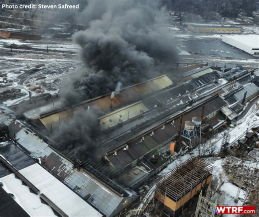 WV fire chief says blowtorch work caused fire at former Weirton Steel Tin Mill, no injuries reported
