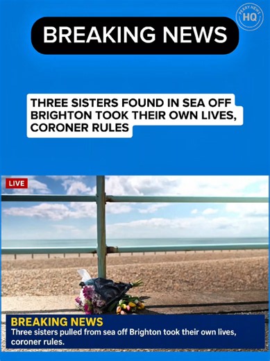 Breaking news. THREE SISTERS FOUND IN SEA OFF BRIGHTON TOOK THEIR OWN LIVES, CORONER RULES. A Brighton coroner ruled three London sisters took their own lives. In Brighton, three sisters from London were found to have ended their lives. A Brighton inquest has ruled Jane Adetoro, Christina Walters and Rebecca Walters took their own lives off West Beach, after a Birmingham trip to Brookvale Lake. This breaking news is UK news, and the news is that none of them could swim. The breaking news also co