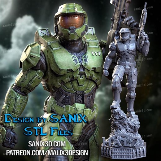 Master Chief Halo Statue, 30 Cm Tall, Detailed Science Fiction Collectible, Professionally 3D Printed in 16k Resin - Etsy