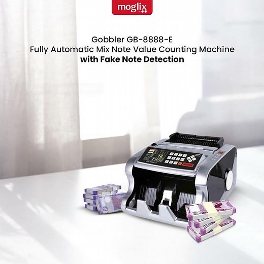 Gobbler GB-8888-E Mix Note Value Counting Machine - Automatic Currency Counter