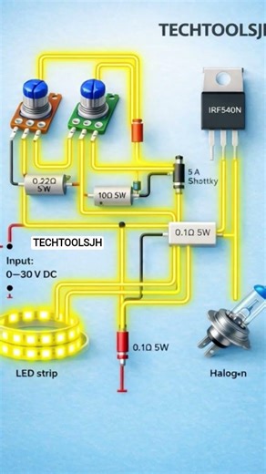 voltage and current adjustable system connection circuit diagram #shots #electrical #electrician