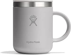 Hydro Flask Coffee Mug – Insulated Stainless Steel, Non Spill, Leak Resistant Travel Mug 12 Oz Birch Gray