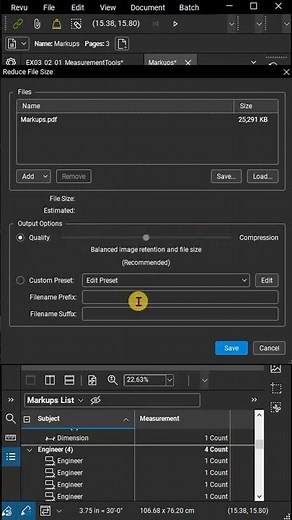 BluebeamMeUp! - The Reduce File Size feature in Revu #shorts