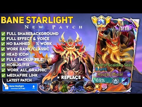 Script Skin Bane Starlight - Lord Of Scalding Seas No Password | Full Effect Voice | Patch Terbaru