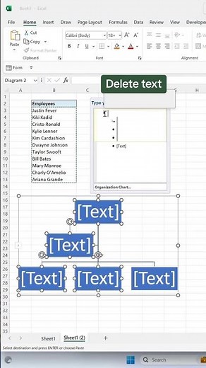 How to create an org chart in Excel. 🤯 #excel #mexcel