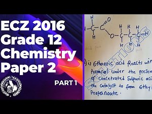 ECZ Grade 12 Chemistry P2 2016 SOLUTIONS (Q1 to Q3) | Zambia