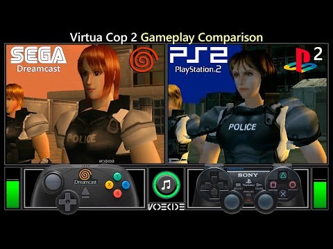 Virtua Cop 2 (Dreamcast vs PlayStation 2) Gameplay Comparison