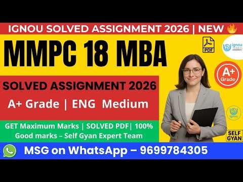MMPC 18 Solved Assignment 2026 IGNOU MBA | Latest Guidelines | Easy Pass Strategy