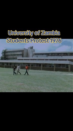 Thursday, 15th January1976; hundreds of UNZA students demonstrated against Dr. Kaunda's policy and in support of the Popular Movement for the Liberation of Angola - MPLA. Riot police guarded the University campus in the capital Lusaka. #history #zambianhistory #universityofzambia🇿🇲