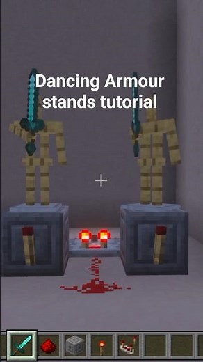 Dancing Armour stands tutorial #minecraft #minecraftbuilding