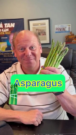 How do you say Asparagus? #asparagus #pronunciationtips #americanaccent #improveyourenglish #languagelearning #speakenglish #esl #mpa