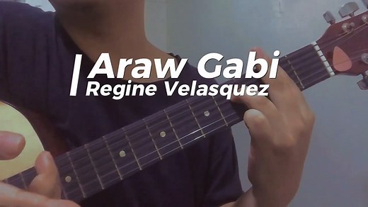Araw Gabi - Regine Velasquez | Guitar Chords Tutorial For Beginners Plucking & Strumming Tutorial #fbreels #guitartutorial | dernalvamusic