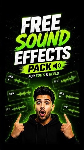 Free Sound Effects pack for Reels and Shorts 🎶 #freesoundeffects #videoediting #contentcreator #sfx