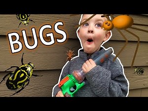 REAL BUGS Vacuum BUG HUNT for KIDS! COCKROACHES, Spider, ROLY POLY, Beetle, CENTIPEDE, Maggot & More
