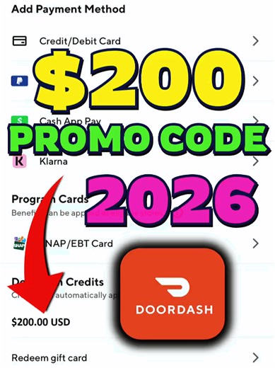 BEST DoorDash Promo Codes 2026 ✅ $200 Promo & Coupon Codes for DoorDash App #doordashcodes #doordashpromocodes #doordash
