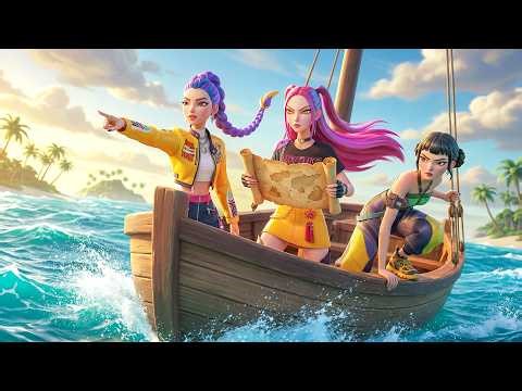 Kpop anime Demon Hunters The Adventure to Hidden Gold Island 🏝️ Happier Out Loud [Official MV]
