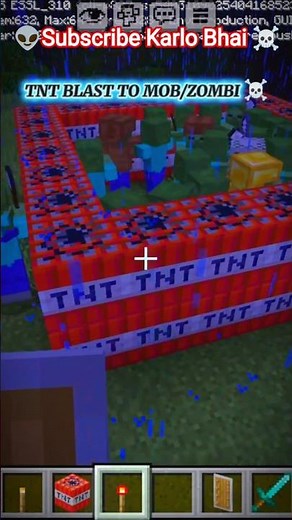TNT VS MOB /ZOMBI ☠️ #minecraft #equipou #gaming #j2prime #iosfreefire #iphone 10M VIWE COMPLIT 💚