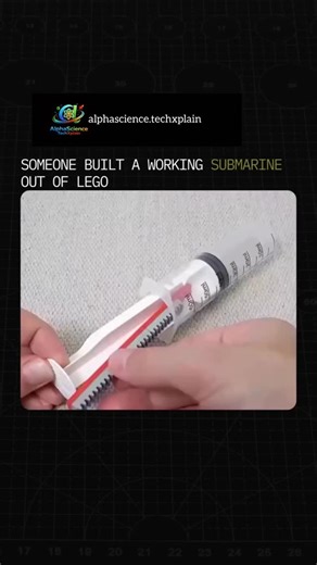 навид on Instagram: "The LEGO-powered mini-submarine shows how basic engineering principles scale down. Gears transfer motion, sealed compartments manage buoyancy, and simple propulsion pushes it forward underwater. The build favors function over polish, focusing on balance, torque, and control in a tight space. It proves that experimentation matters more than specialized tools. With the right constraints, even toy parts can demonstrate real-world mechanical design"