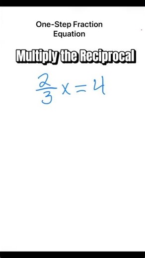 How to solve one-step equations with fractions? #mathshorts #viralshorts #fyp