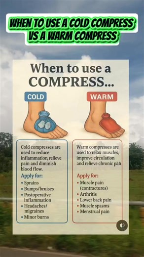 Cold or warm? Knowing the right compress can make healing faster and safer. ❄️🔥🩹 #HealthTips #ColdCompress #WarmCompress #PainRelief #WellnessGuide #FirstAidBasics #SelfCareRoutine #HealingNaturally | Sammy Vlog