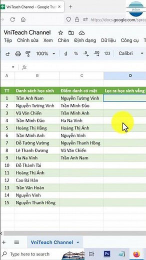 Cách sử dụng hàm Filter để lọc danh sách trong Google Sheets #shorts