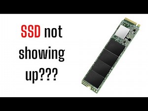 What to do if your nvme SSD is not showing up?