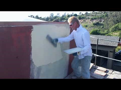 Apply Stuc-O-Flex or Stucco-flex acrylic stucco