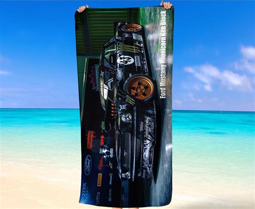 Ford Mustang Hoonicorn Ken Block Beach Towel - Etsy