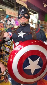 Captain America endorses our fidget spinners and no one else's! 🇺🇸 #SuperCarnival | Learning Express Toys of Renton
