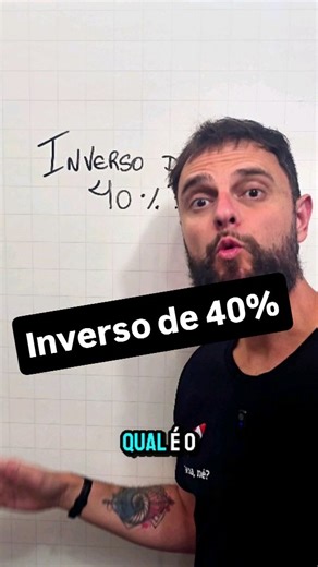 Rafael Dombrauskas Concursos/Matemática on Instagram: "Aprenda a calcular o inverso de um número representado em forma de porcentagem #matematica #concursos"
