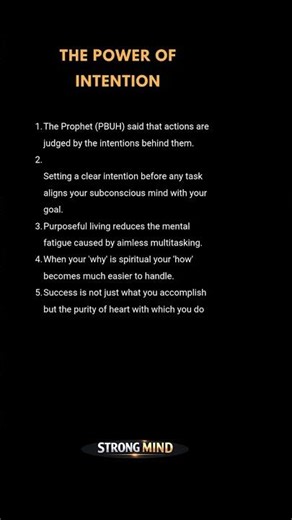 The Power of Intention