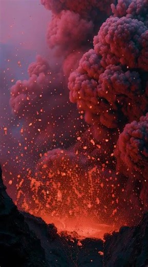 Volcano Explosion Creates a Massive Ash Cloud 🌋 #shorts