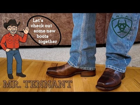 Ariat Bench Made Stilwell Cowboy Boot Saddle Brown Unboxing and First impressions