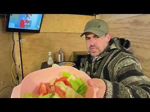 Cold night sleeping in my cozy cargo trailer ❄️ 18F