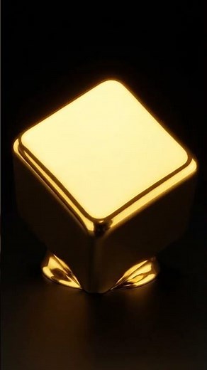 Liquid Gold Cube Inversion: Impossible Physics Loop