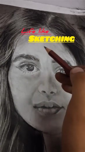 realistic artwork tutorial✍️❤️‍🔥 #portraitart #youtube #realisticdrawing #viralshorts #trending #FYP