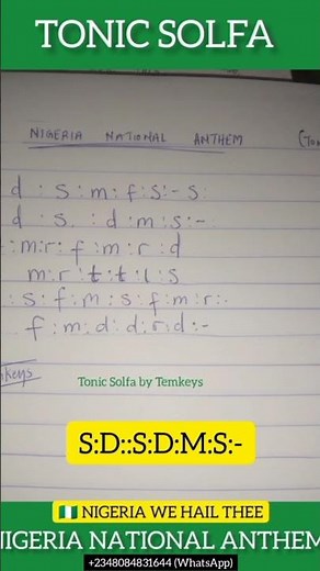 Nigeria national anthem in solfa notation 🎹 #piano #2024 #anthem #nigeria