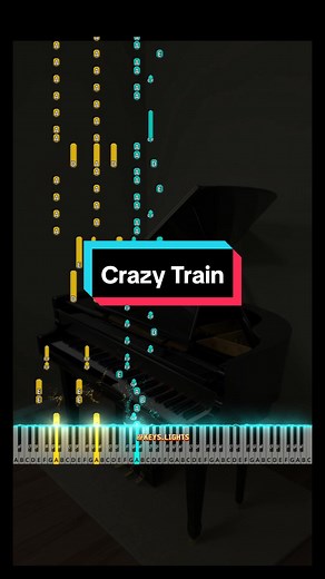 🔴 Crazy Train - Ozzy Osbourne (Intermediate Piano Tutorial) #piano #pianotutorial #easypiano #easypianotutorial #crazytrain #ozzyosbourne