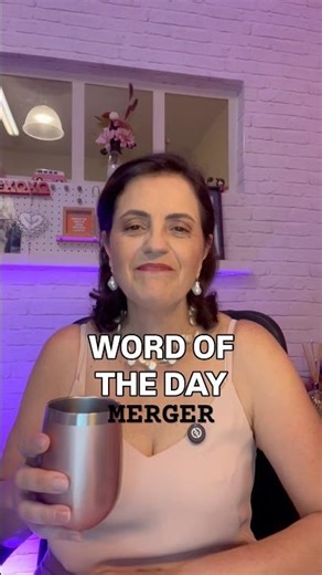 Merger = when two companies combine to form one. #wordoftheday #learnenglish
