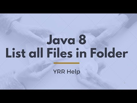 How to List all files in a folder using Java 8